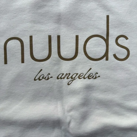 Nuuds Los Angeles Women’s Pullover Crewneck Sweatshirt Cream Off White Size XL - Picture 2 of 9